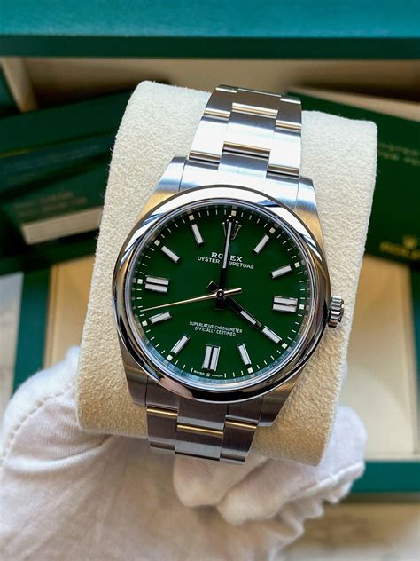 oyster perpetual green rolex|rolex oyster perpetual green price.